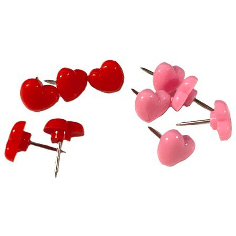 プッシュピンハート型 30P