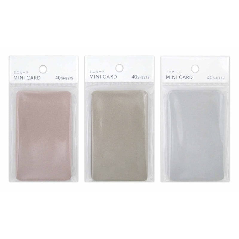 ミニカード スモーキーカラー 角丸 40枚