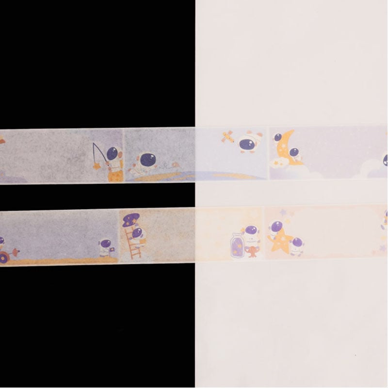 マスキングテープ　２５ｍｍ　ミシン目　宇宙