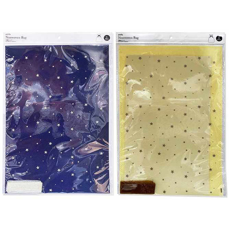 不織布バッグ　Ｌ　シャインスター