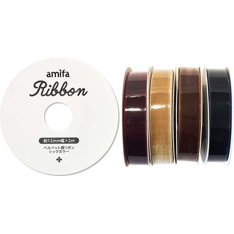 ベルベット調リボン　１２ｍｍ×２ｍ