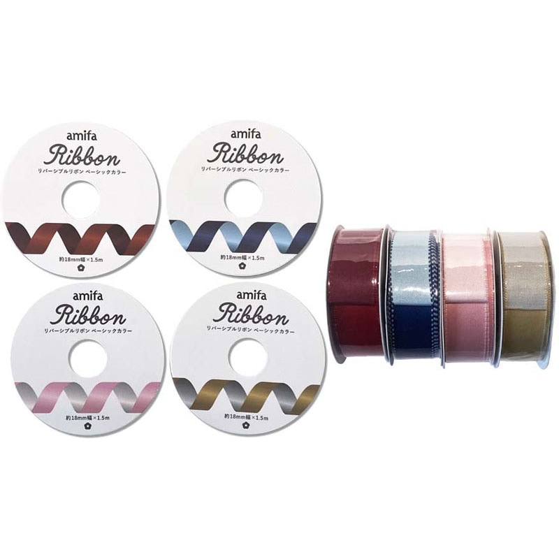 リバーシブルリボン　１８ｍｍ×１．５ｍ