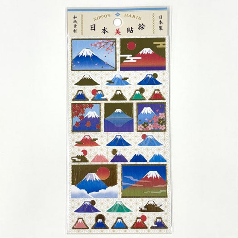 日本貼絵シール　富士山