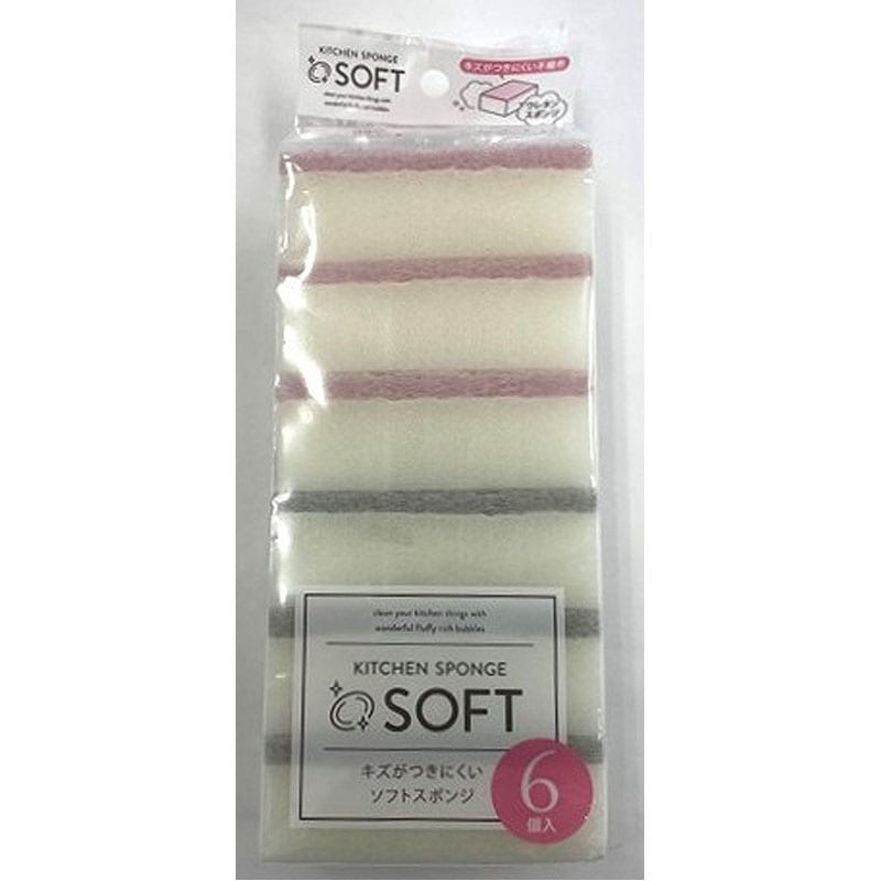キッチンスポンジ ソフト 6個入【公式】≪1個からお届け≫Can☆Do