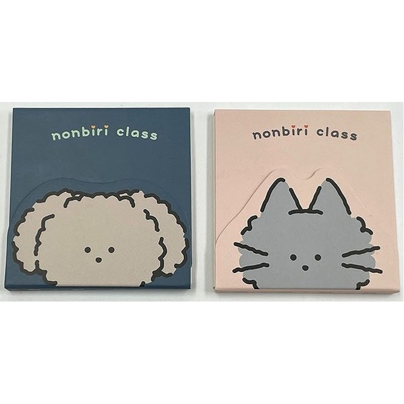 のんびりクラス　カバーメモ帳　ねこいぬ