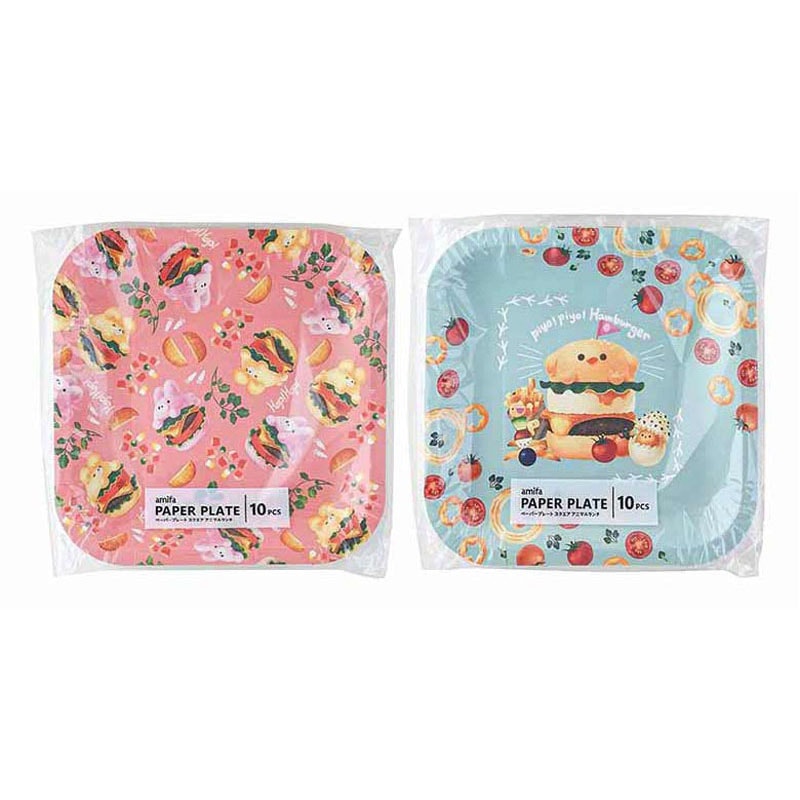 ペーパープレート　１０Ｐ　スクエア　アニマル