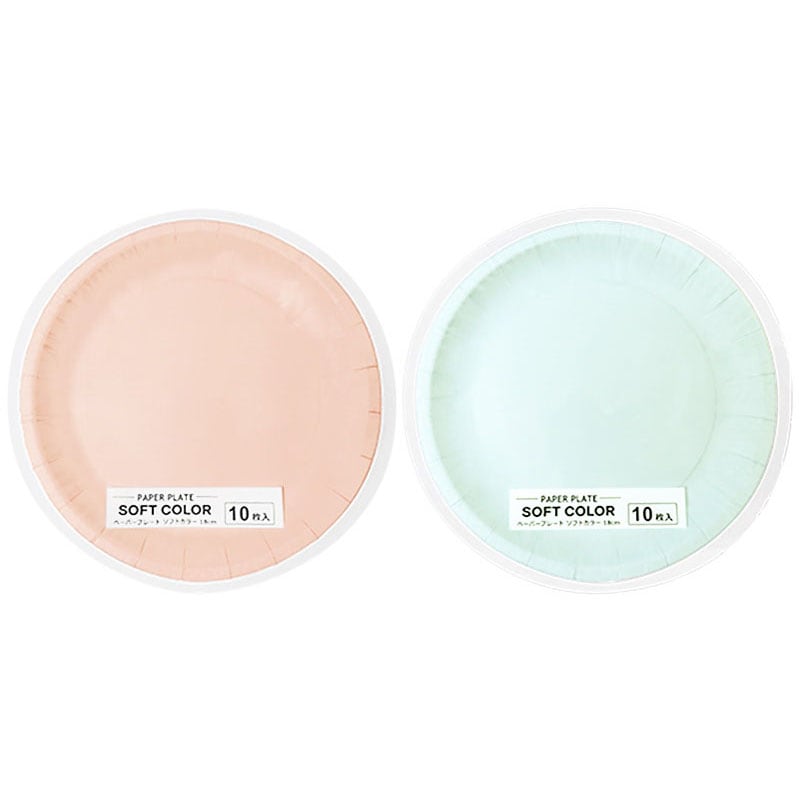 ペーパープレート　ソフトカラー　１８ｃｍ