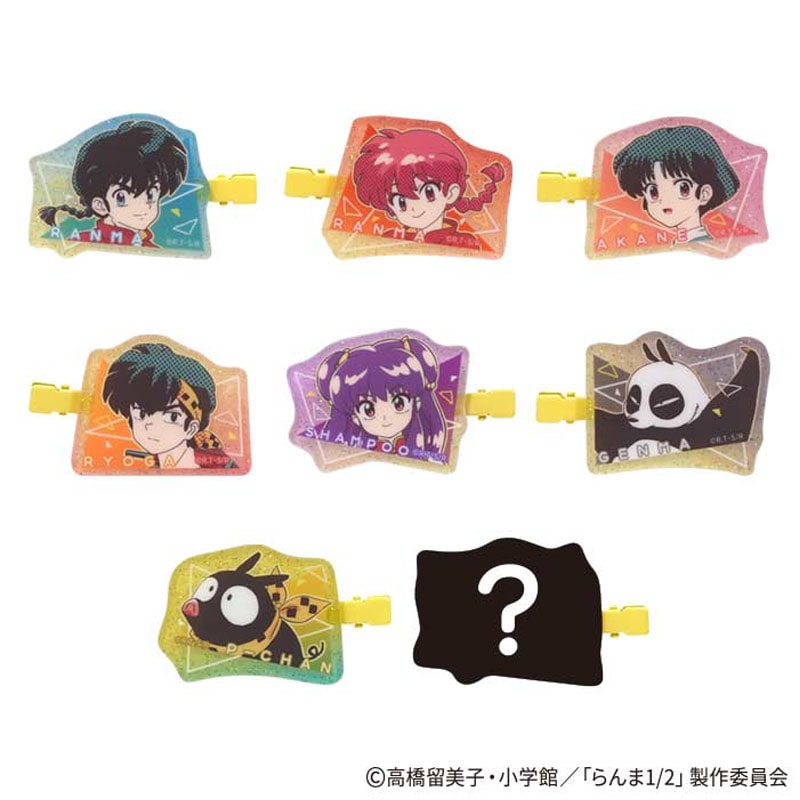 数量限定】らんま1/2 ラメ前髪クリップ ポップ柄【公式】≪1個からお