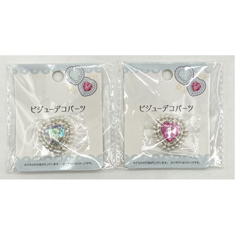 ビジューパーツ ハート PI/オーロラ