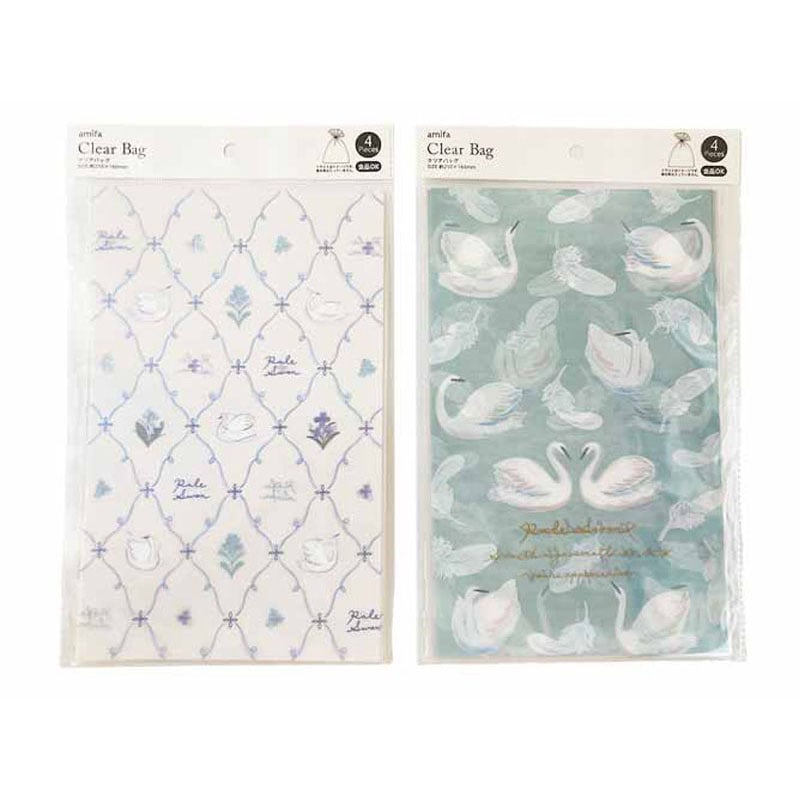 クリアバッグ　Ｌ　４Ｐ　ペールスワン