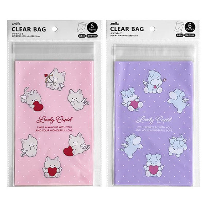 クリアバッグ　Ｍ　６Ｐ　キューピッド