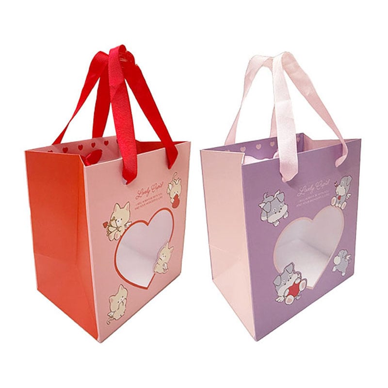 窓付きハンドルバッグ　ラブリーキューピッド