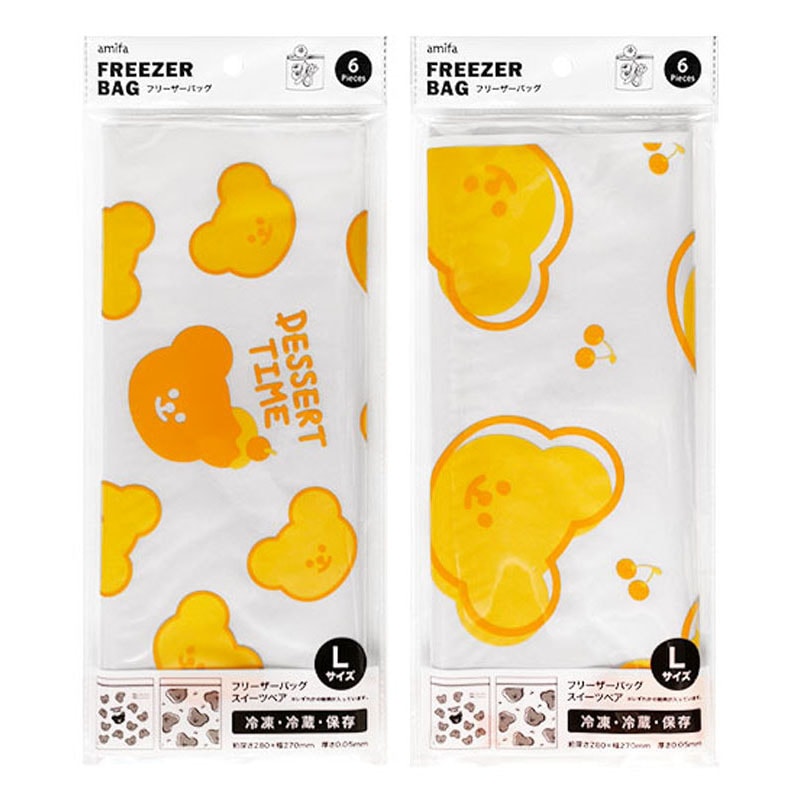 フリーザーバッグ L 6P スイーツベア