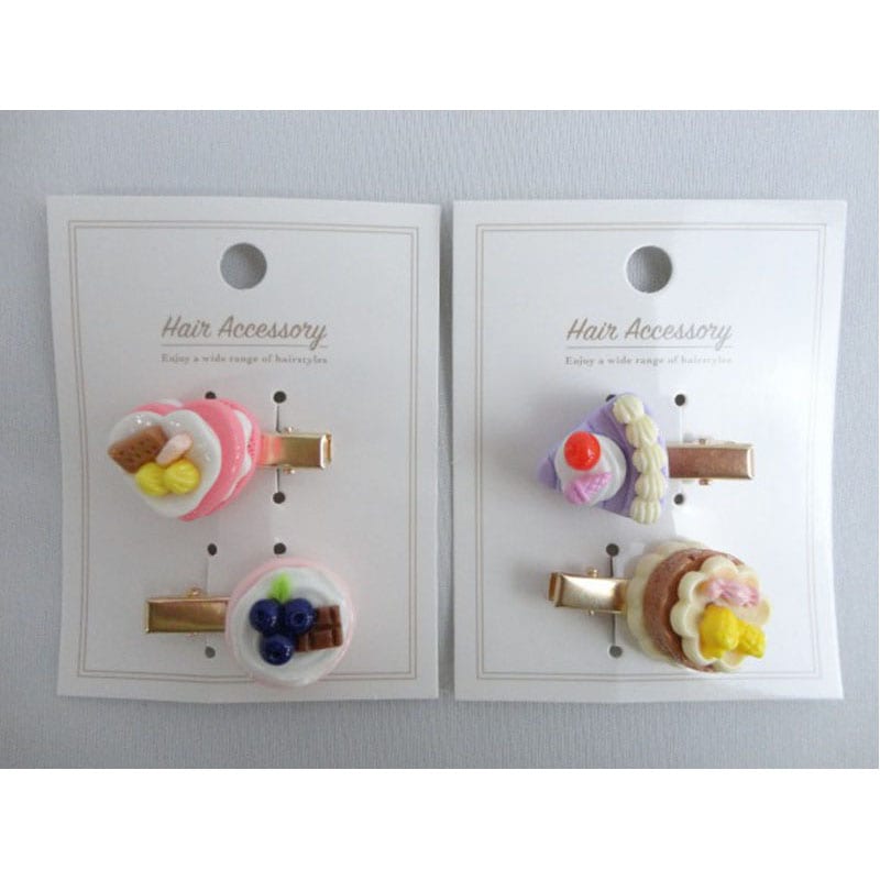 ミニケーキヘアクリップ　２Ｐ