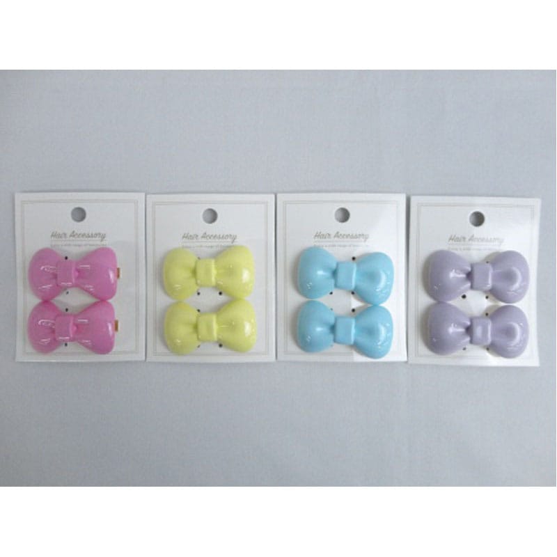 リボンヘアクリップ　２Ｐ