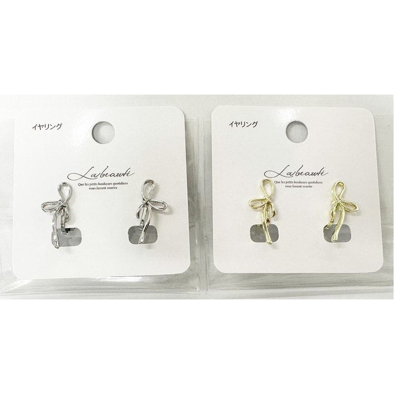 ニュアンスリボンイヤリング