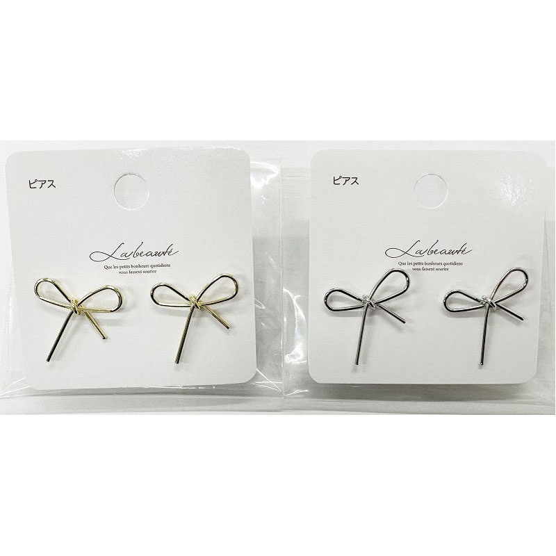 メタルリボンピアス