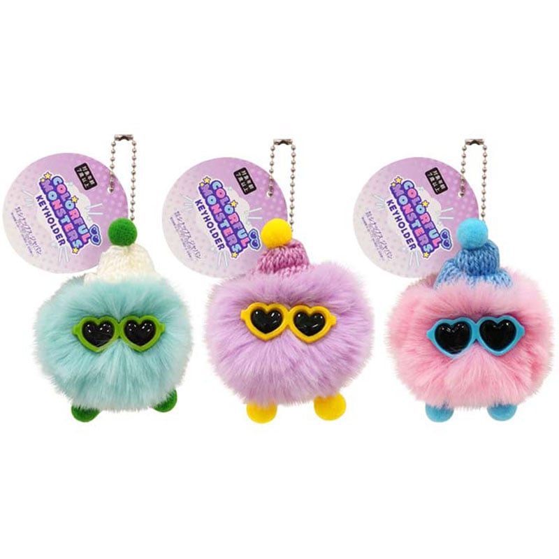 ファーキーホルダー　カラフルモンスターズ