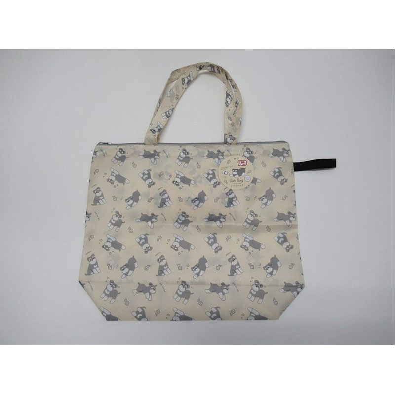 トートバッグファスナー付　いぬ柄