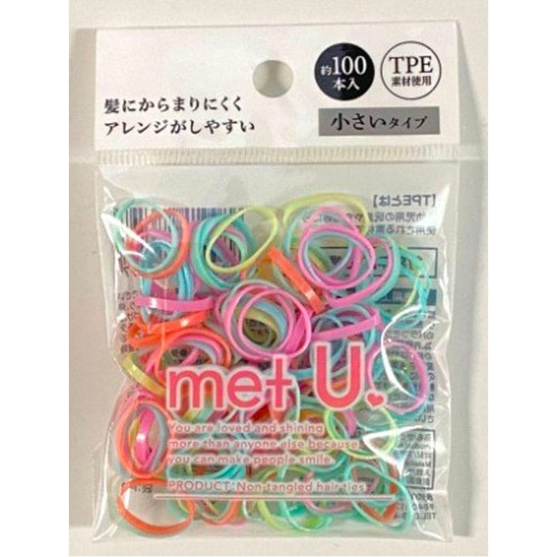 からまりにくいゴム　小　１００本　パステル