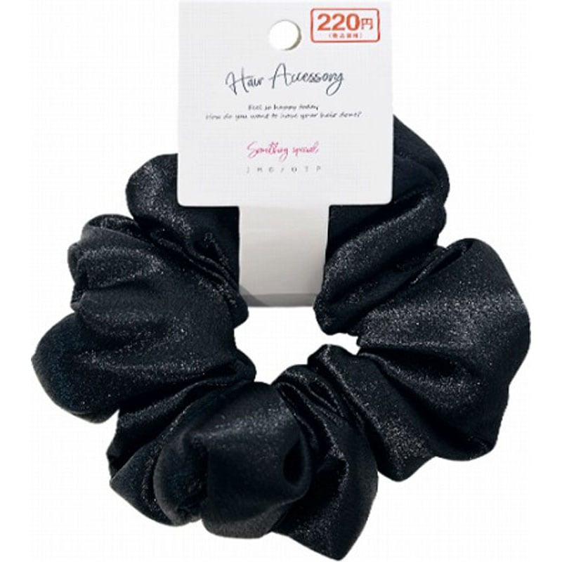 わた入りシュシュ ブラック