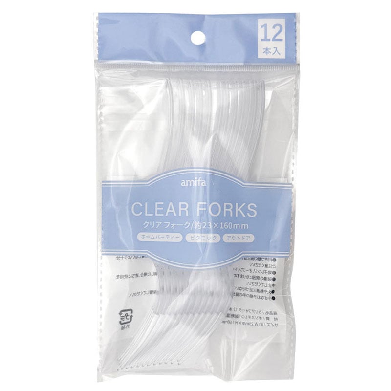 クリアフォーク　１２本
