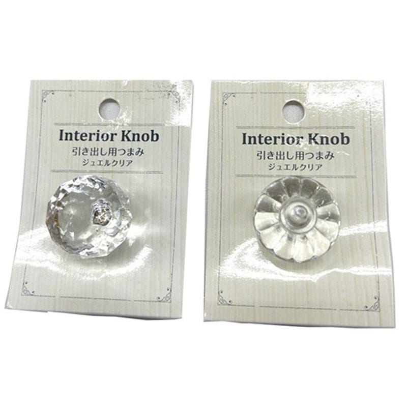 引き出し用つまみ　ジュエルクリア
