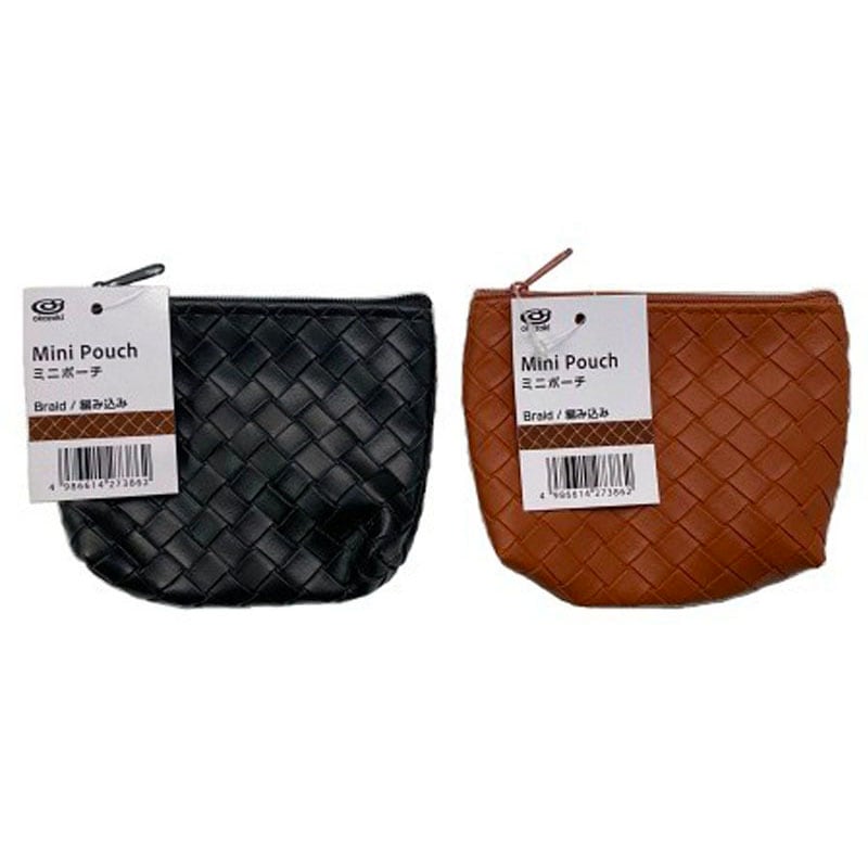 ミニポーチ　編み込み