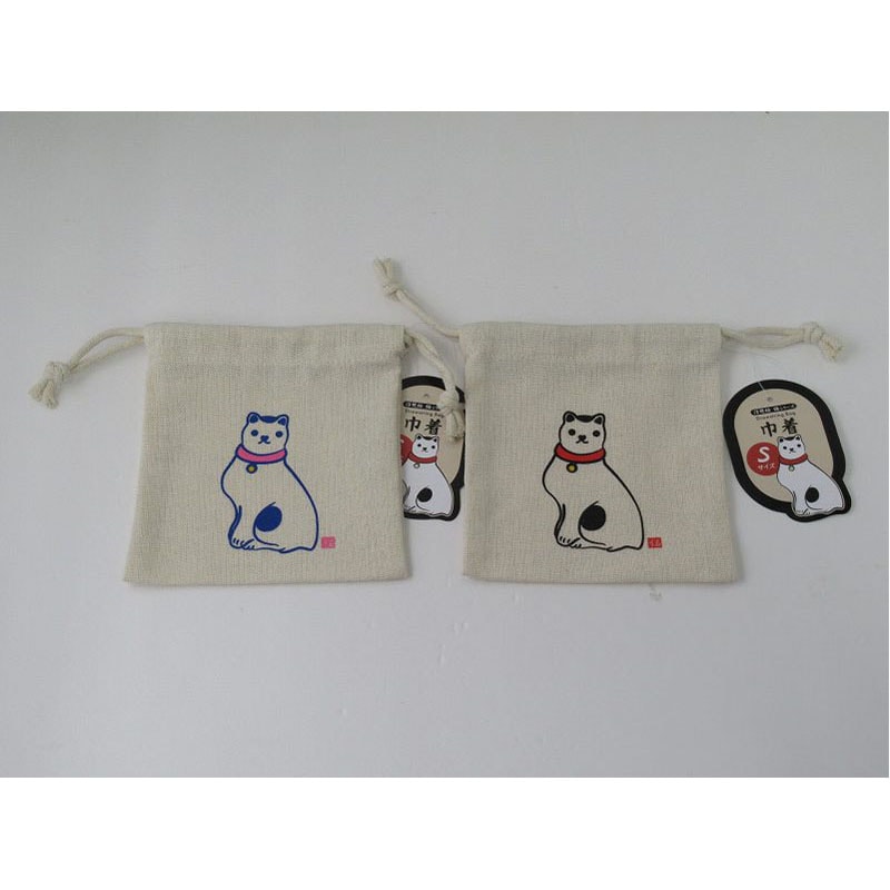 巾着　Ｓ　猫柄