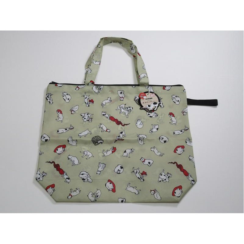 エコバッグ　ファスナー付き　猫柄