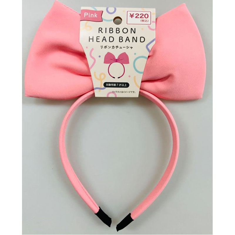 リボンカチューシャ　ピンク