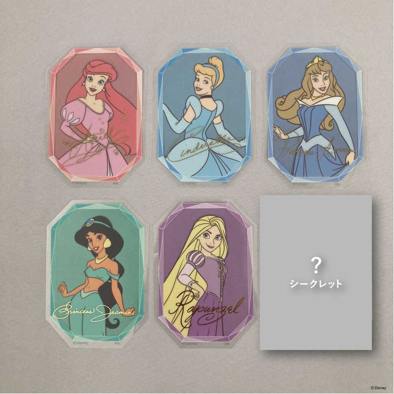 数量限定】ディズニープリンセス クリアステッカー【公式】≪1個から