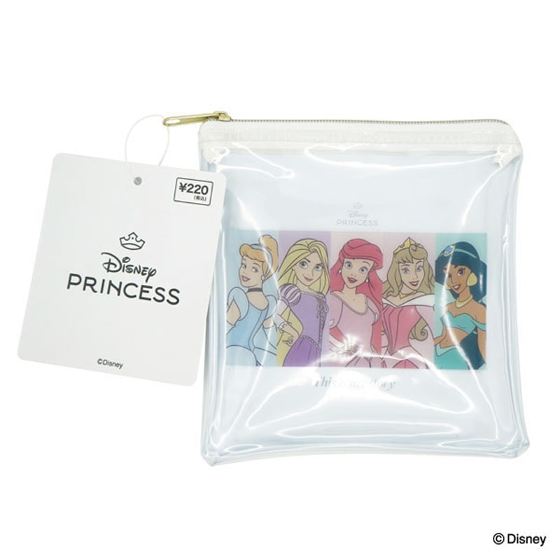 数量限定】ディズニープリンセス クリアスクエアポーチ【公式】≪1個