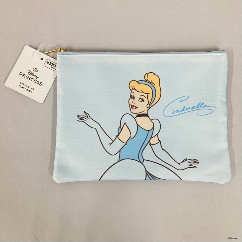 【数量限定】ディズニープリンセス　フラットポーチ　シンデレラ