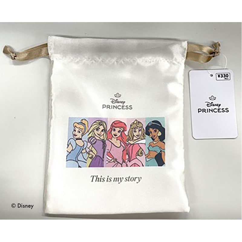 【数量限定】ディズニープリンセス　サテン巾着Ｓ