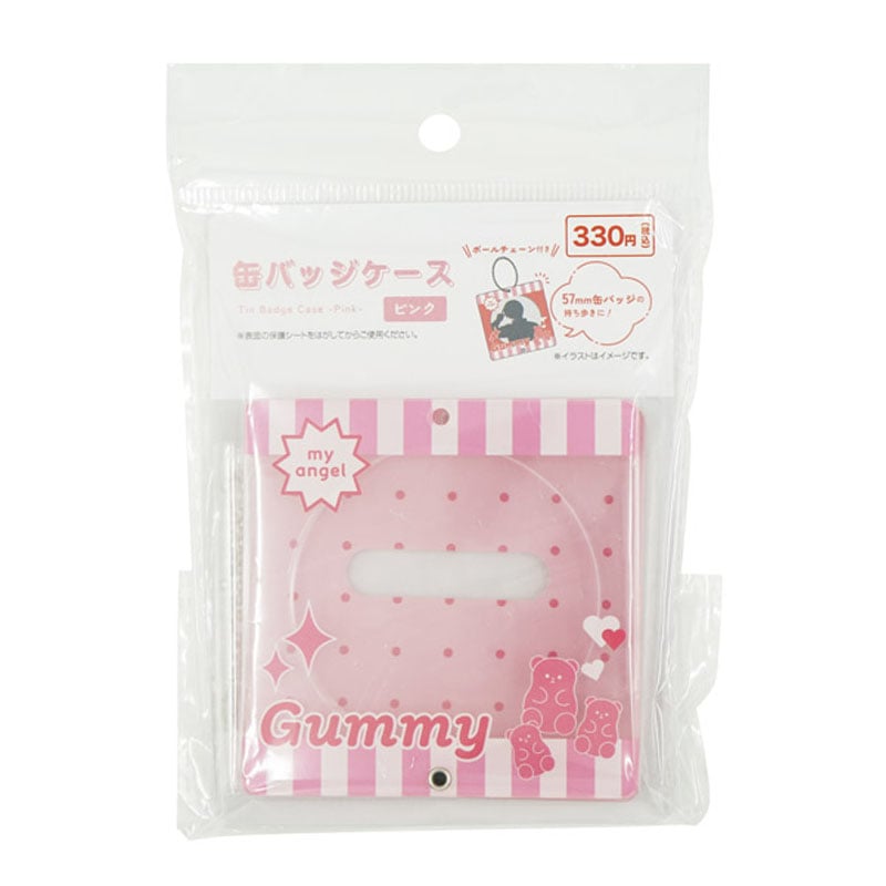 缶バッジケース　ピンク