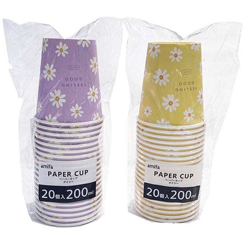 ペーパーカップ　２００ｍｌ　２０Ｐ　デイジー