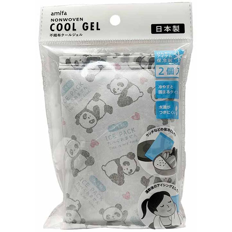 不織布クールジェル　２Ｐ　もふもふパンダ