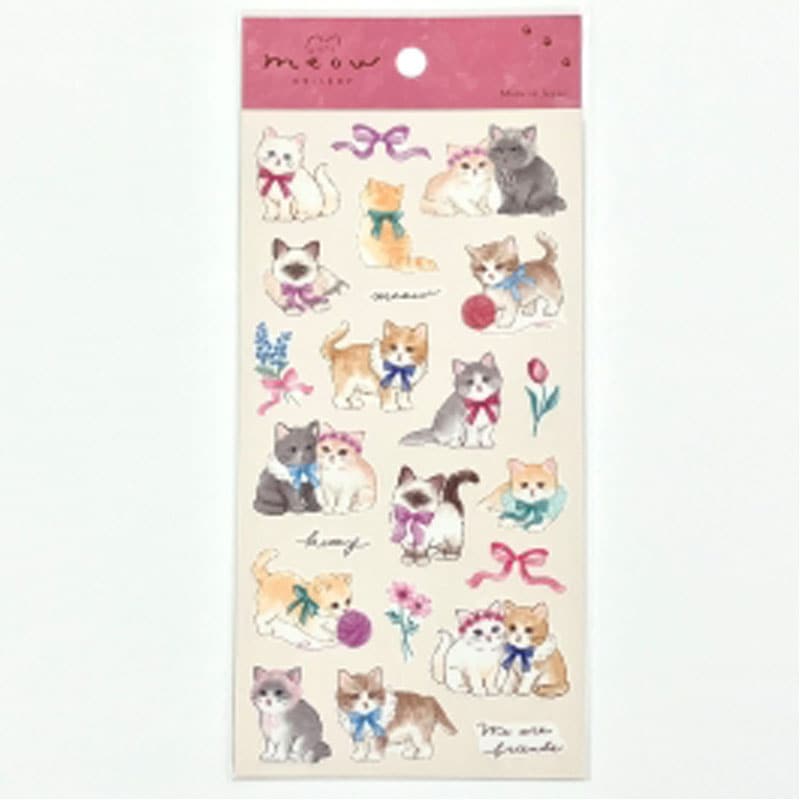meow sticker おめかし