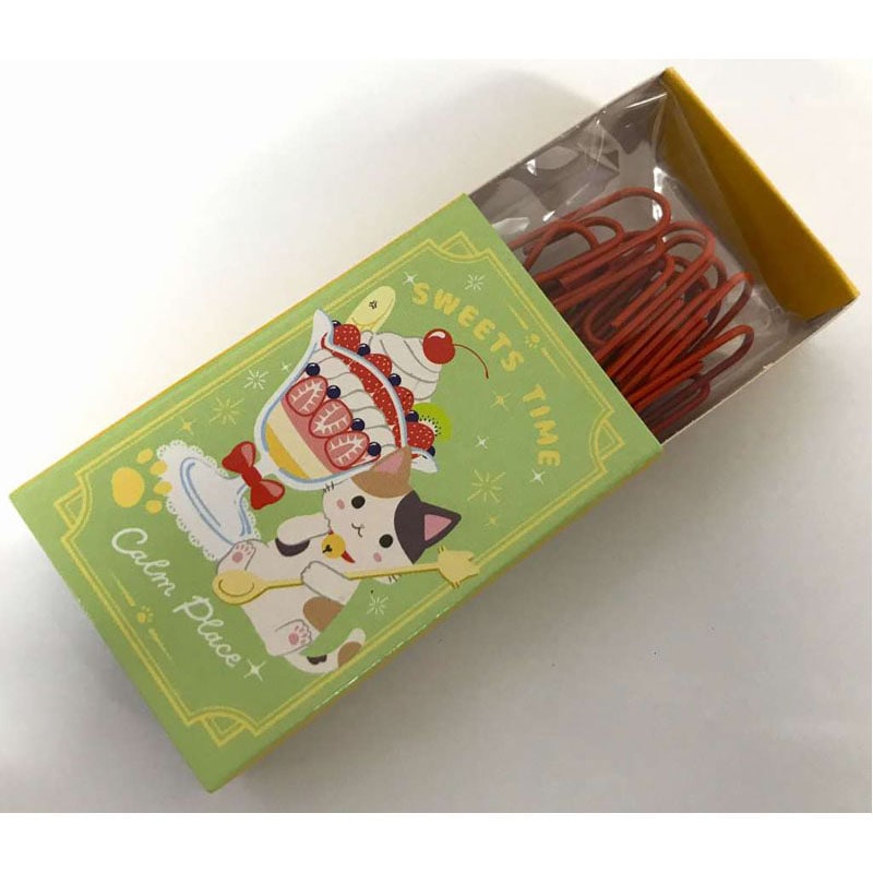 箱入クリップ　２０個入　アニマルレトロ風喫茶