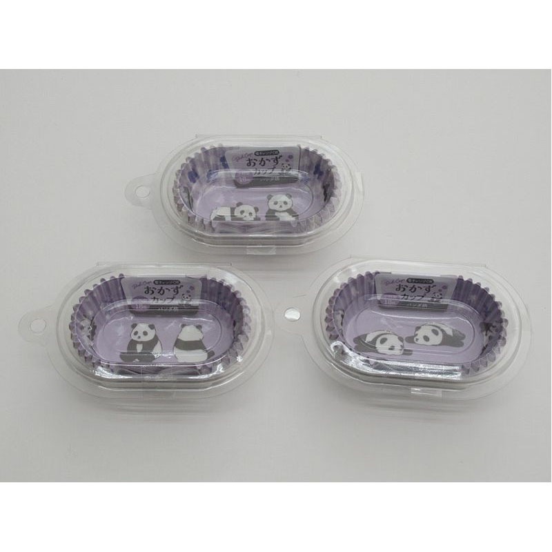 おかずカップ　小判型　パンダ柄　１８枚入