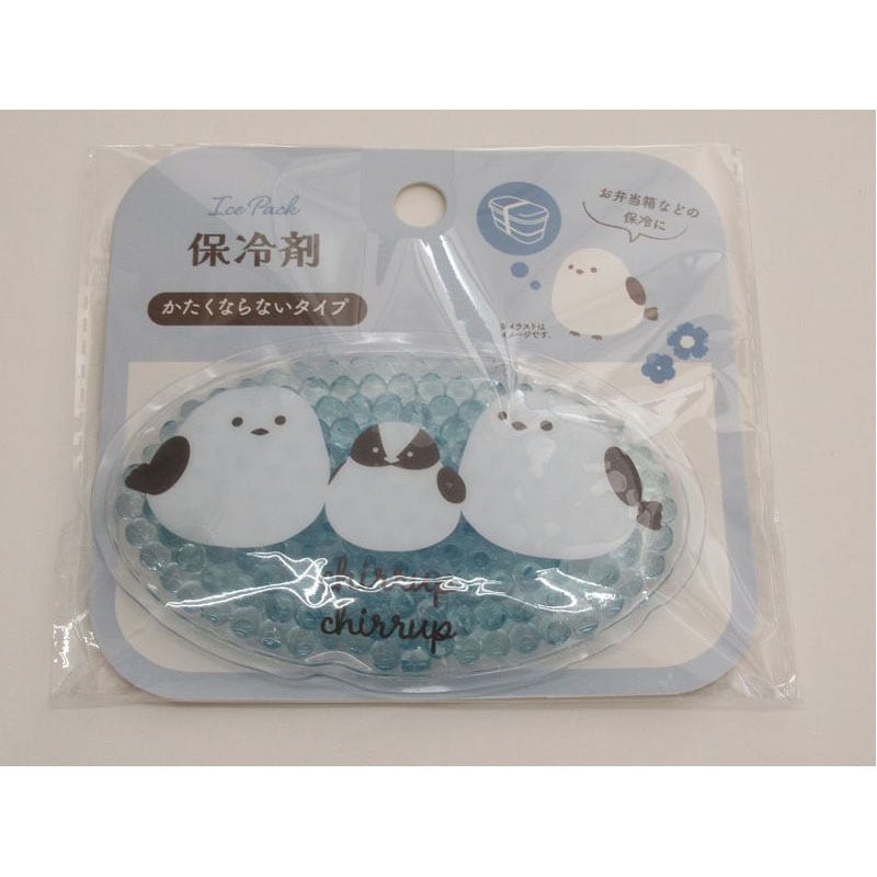 つぶつぶ保冷剤　シマエナガ柄