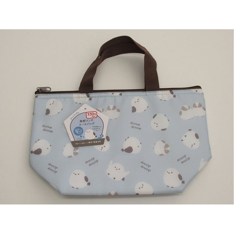 ランチ舟形トートバッグ　シマエナガ