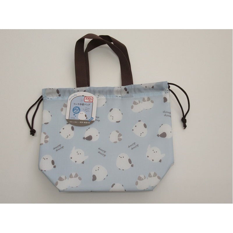 ランチ巾着バッグ　シマエナガ柄