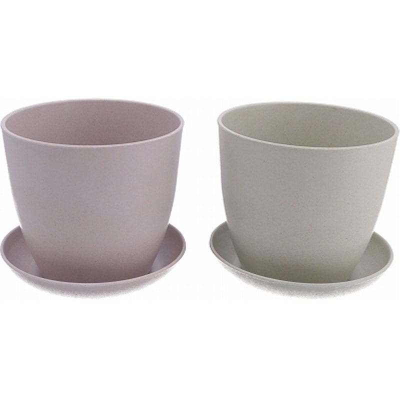 バンブーファイバーポット 3号 トレー付き