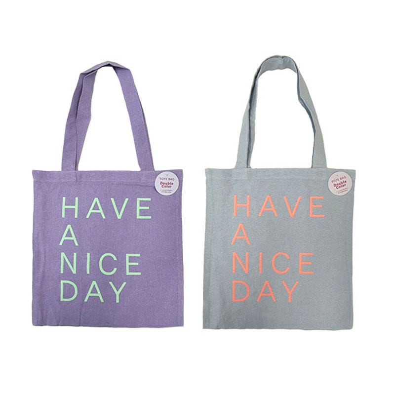 トートバッグダブルカラー 36×34cm【公式】≪1個からお届け