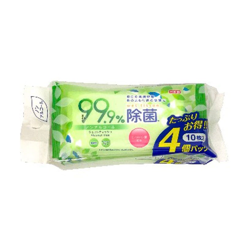ノンアル除菌ポケットウェット　１０枚　４Ｐ