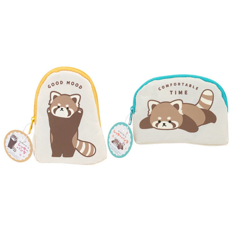 ダイカットポーチ　レッサーパンダ柄