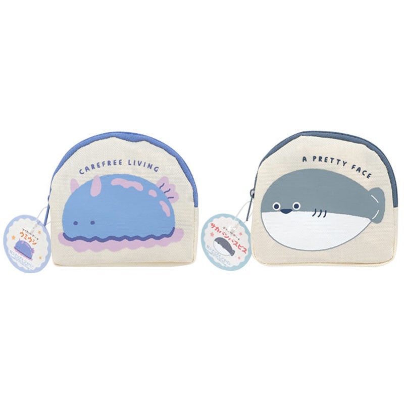 ダイカットポーチ ウミウシ&サカバンバスピス柄