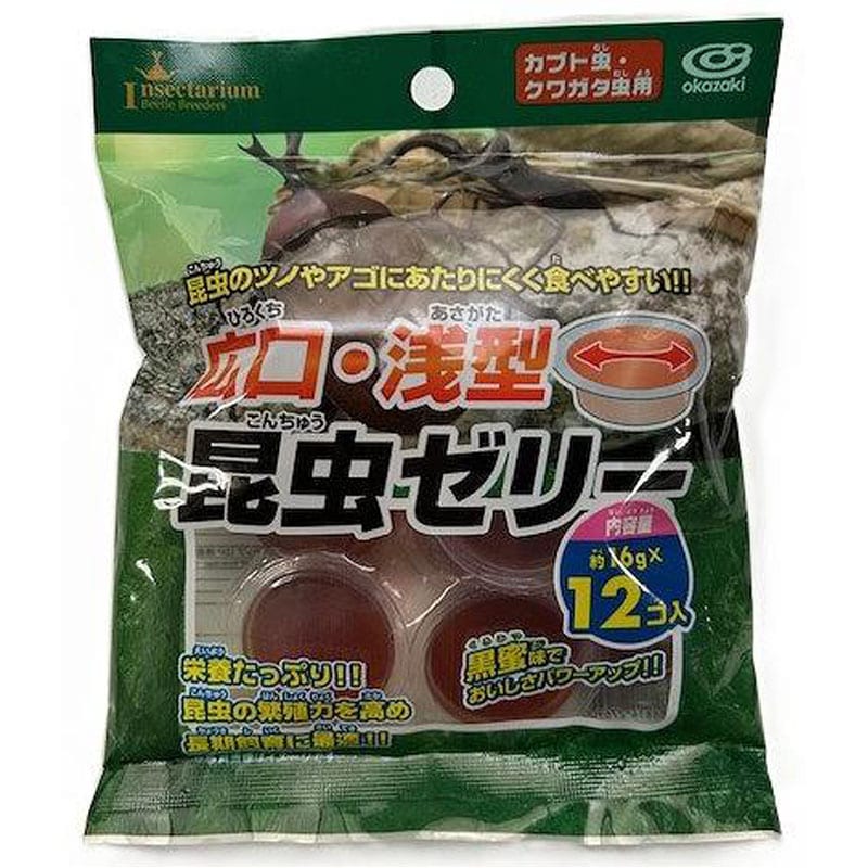 昆虫ゼリー広口・浅型カップ　１２Ｐ　黒蜜味